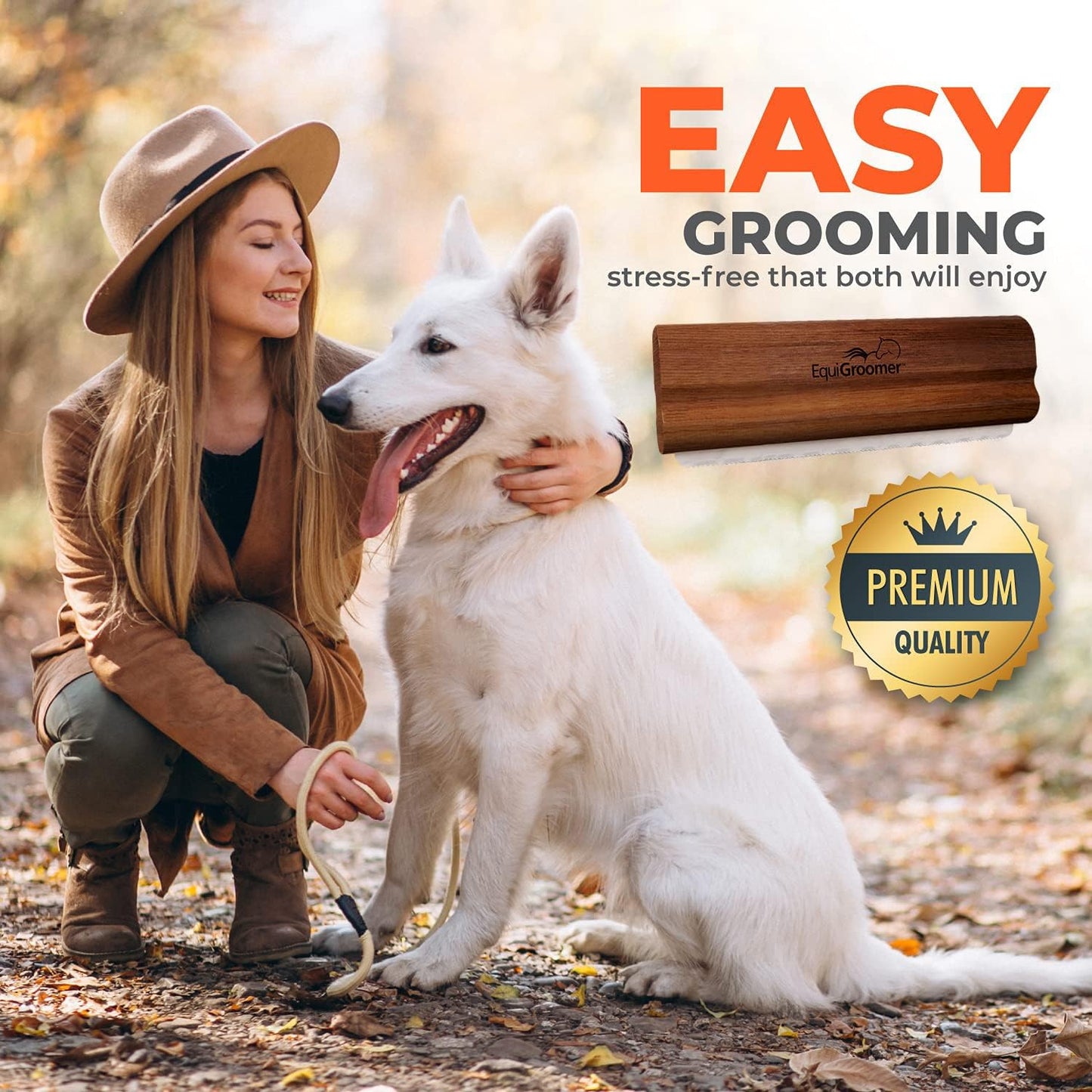 EasyGroomer Deshedding Brush for Dogs & Cats – Undercoat Grooming Tool for Short & Long Hair, Removes Loose Fur & Dirt, Reduces Shedding for Small & Large Pets, Purple