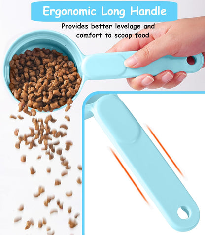 Joyinjojo Dog Food Scoop 1 Cup 1/2 Cup - Melamine Dog Food Measuring Cup, Pet Food Scoop for Dog Cat...Comfortable Long Handle for Easy to Scoop Food