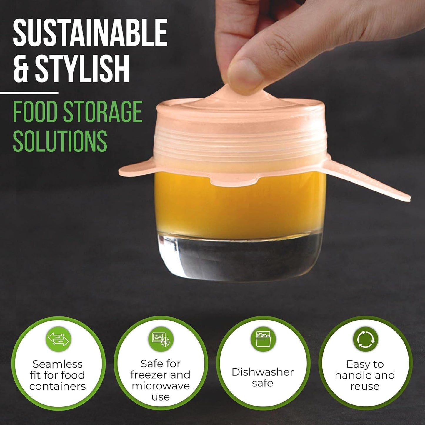 Reusable Silicone Can Lids – 2.6 Inch Can Covers for Dog & Cat Food – Universal Fit - Airtight Stretch Lids for Pet Food Cans, BPA-Free, Dishwasher Safe – 10 Pack