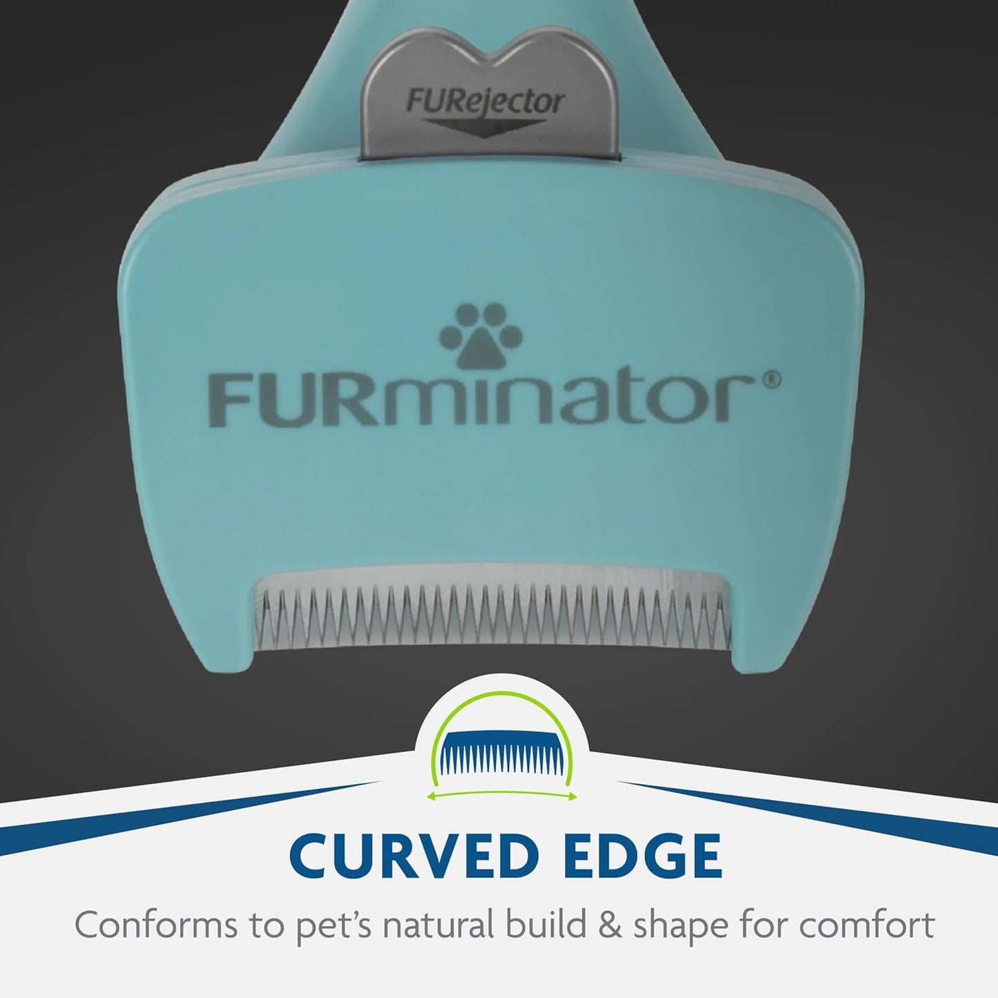 FURminator® deShedding Tool For Medium/Large Cats, Long Hair, Removes Loose Hair From Shedding