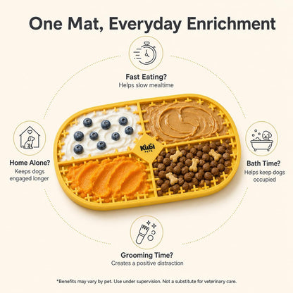 Ovalicious Slow Feeder Lick Mat for Dogs – Interactive & Dishwasher Safe
