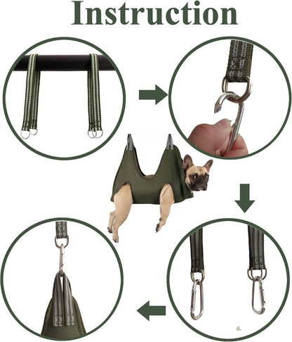 Kkiimatt 10 in 1 Pet Grooming Hammock Harness with Nail Clippers/Trimmer, Nail File, Dog Hammock/Grooming Sling for Nail Trimming/Clipping
