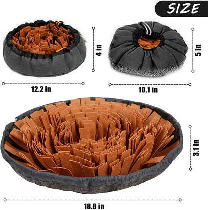 AWOOF Pet Snuffle Mat for Dogs, Interactive Feed Game for Boredom, Encourages Natural Foraging Skills for Cats Dogs Bowl Travel Use, Dog Treat Dispenser Indoor Outdoor Stress Relief