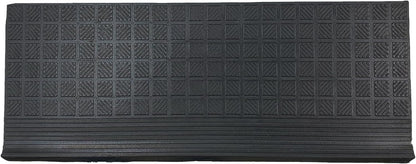 Ottomanson Outdoor Rubber Stair Treads – Ribbed Heavy-Duty Non-Slip Stair Mats – Best Grip on Concrete, Brick & Textured Step – Fastening Recommended for Wooden & RV Steps, Pack of 5