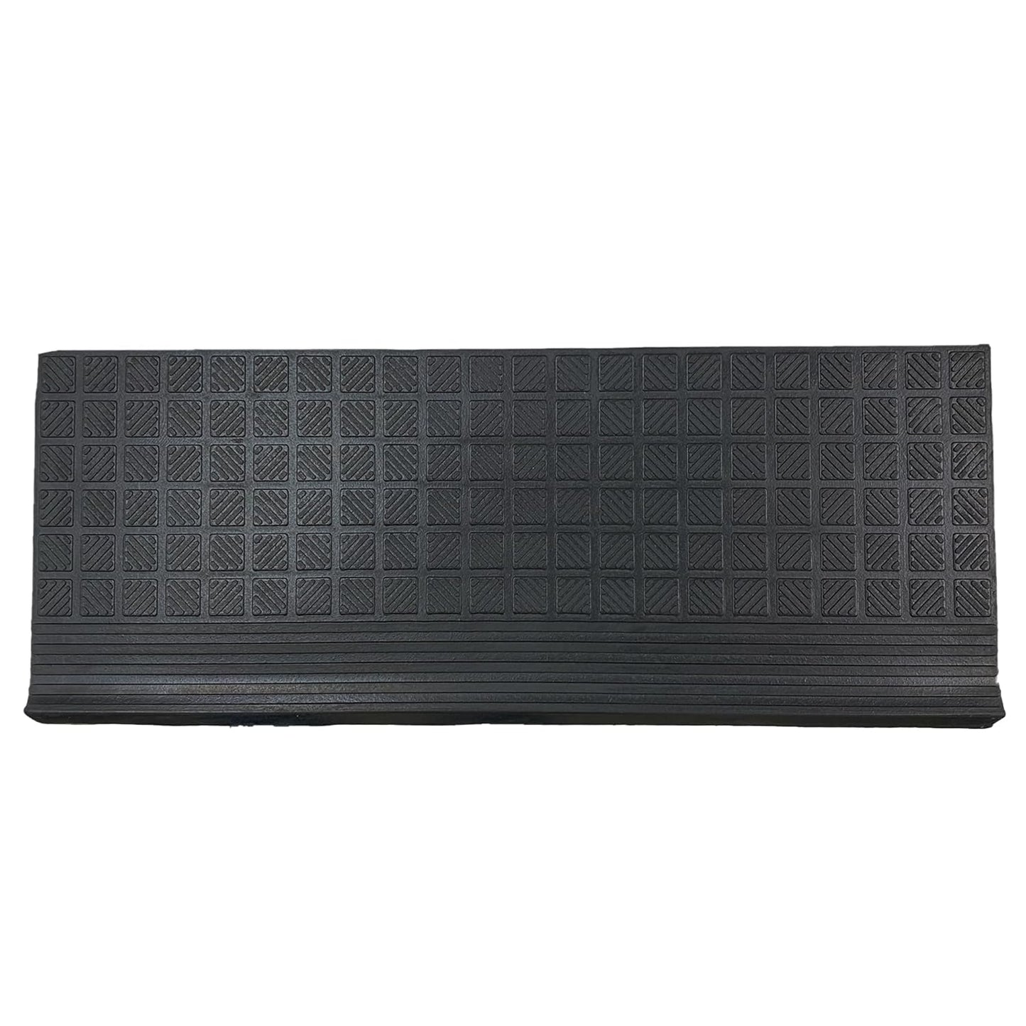 Ottomanson Outdoor Bullnose Stair Treads – Ribbed Heavy-Duty Non Slip Stair Mats – Strong Grip for Concrete, Brick & Textured Steps – Requires Fastening on Wooden & RV Steps, Pack of 5
