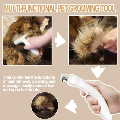 Deshedding Dogs Brush with Release Button, Undercoat Rake for Cats, Professional Shedding Comb & Dematting Tool, Grooming Comb for Long Hair, Thicker Coats Pets