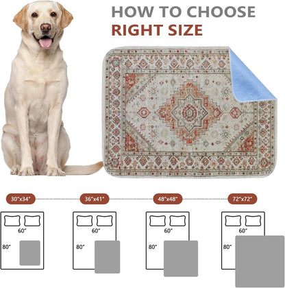 Qeils Washable Pee Pads, Reusable Puppy Pads Super Absorbent Leakproof Dog Training Pads, Non-Slip Wee Wee Pads for Crate, Floor, Potty Pads Feeding Mat Dog Pee 2 Pack 18"x30"