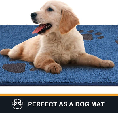 PURRUGS Dirt Trapping Door Mat 20" x 31.5", Non-Skid/Slip Machine Washable Microfiber Entrance Rug, Shoes Scraper, Dog Doormat, Super Absorbent Floor Mat for Muddy Wet Shoes and Paws, Grey