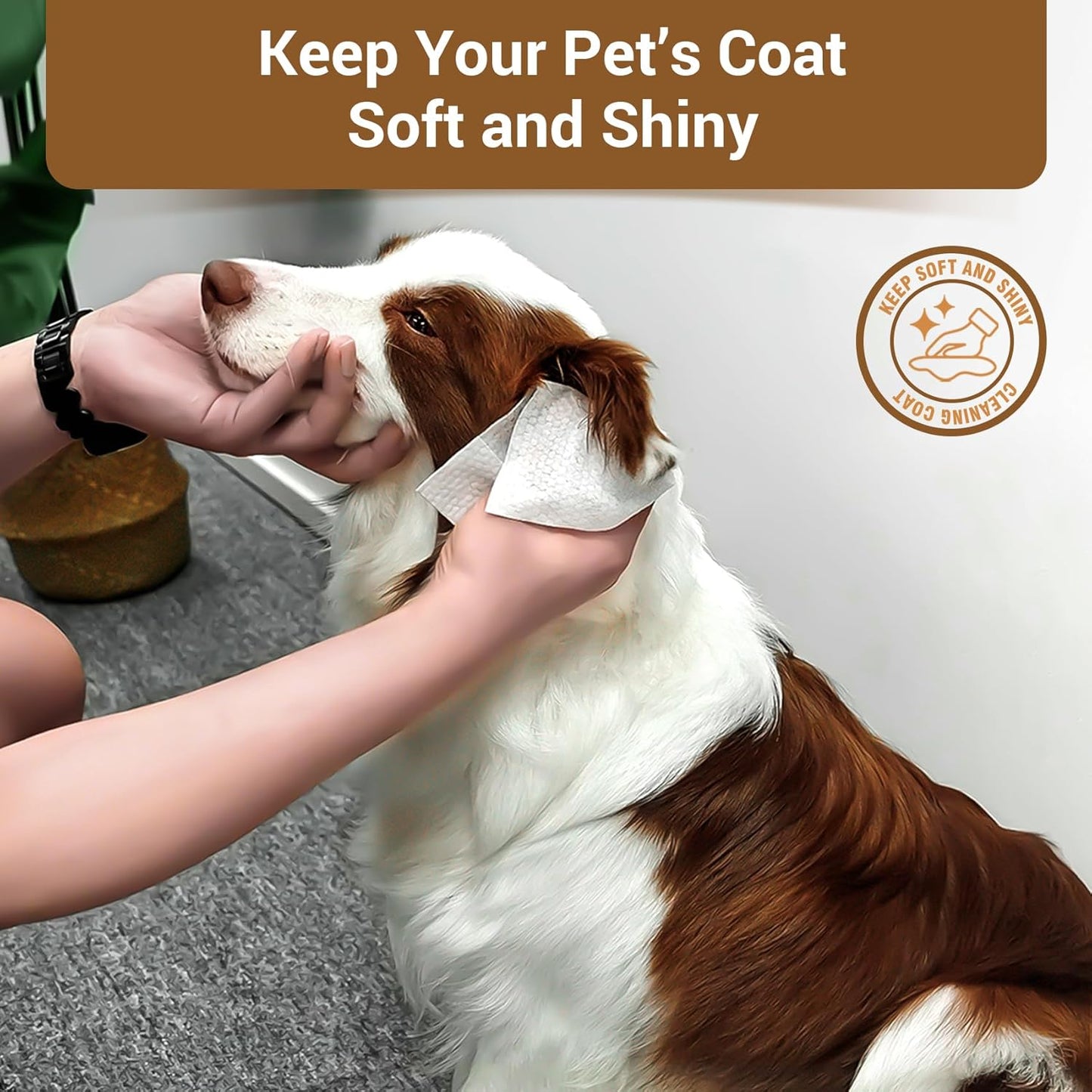 32 PCS Unscented Extra Thick Pet Bathing Wipes for Dogs & Cats, Dog Wipes Washing Gloves, Cleaning & Deodorizing Grooming Gloves for Daily Care and Traveling with EDI Water, Glycerin, Aloe Extract