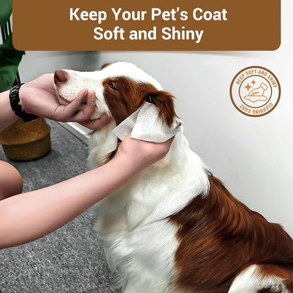 32 PCS Unscented Extra Thick Pet Bathing Wipes for Dogs & Cats, Dog Wipes Washing Gloves, Cleaning & Deodorizing Grooming Gloves for Daily Care and Traveling with EDI Water, Glycerin, Aloe Extract