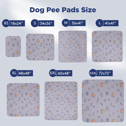Washable Pee Pads for Dogs, 2 Pack Large 36"x41" Super Absorbent Reusable Dog Training Pads, 100% Waterproof Non-Slip Puppy Whelping Dog Playpen Indoor Pads Mat Pet Supplies