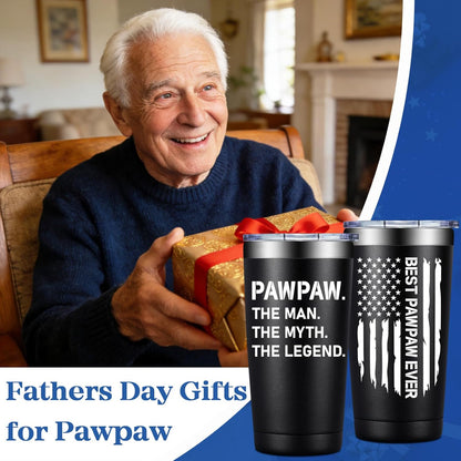 BIRGILT Pawpaw Gifts from Grandkids - Pawpaw Fathers Day Gift - Best Paw Paw Gifts for Grandpa, Grandfather - 20oz Tumbler Cup