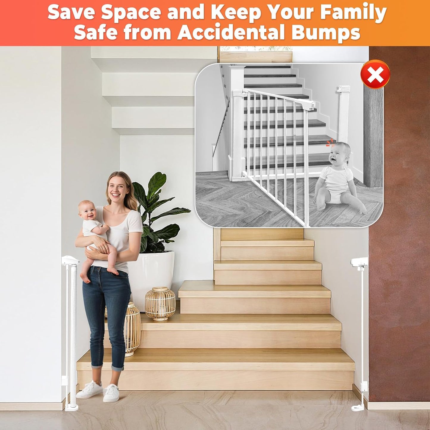19.7ft Retractable Baby Gates Dog Gate - 236" Extra Wide Expandable Child Safety Gate,37" Tall Toddler Pet Mesh Gate with Reinforced Strips for Doorways,Stairs,Hallways,Outdoor & Indoor Large Openings