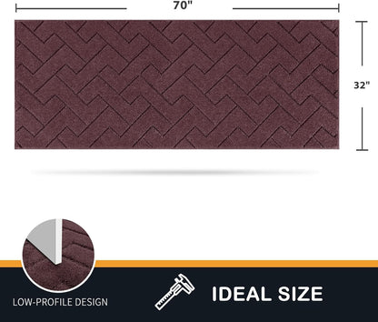 PURRUGS Dirt Trapping Door Mat 20" x 31.5", Non-Slip Machine Washable Entry Rug, Dog Doormat, Indoor Front Door Mat, Super Absorbent Entryway Rug for Muddy Shoes & Paws, Taupe