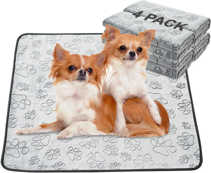 Qeils Reusable Puppy Pads, 2 Pack Washable Pee Pads for Dogs, Waterproof Non Slip Wee Wee pad, Absorbent and Leakproof Training Mats for Potty, Crate, Playpen, Bed, Sofa, 18"x 24"