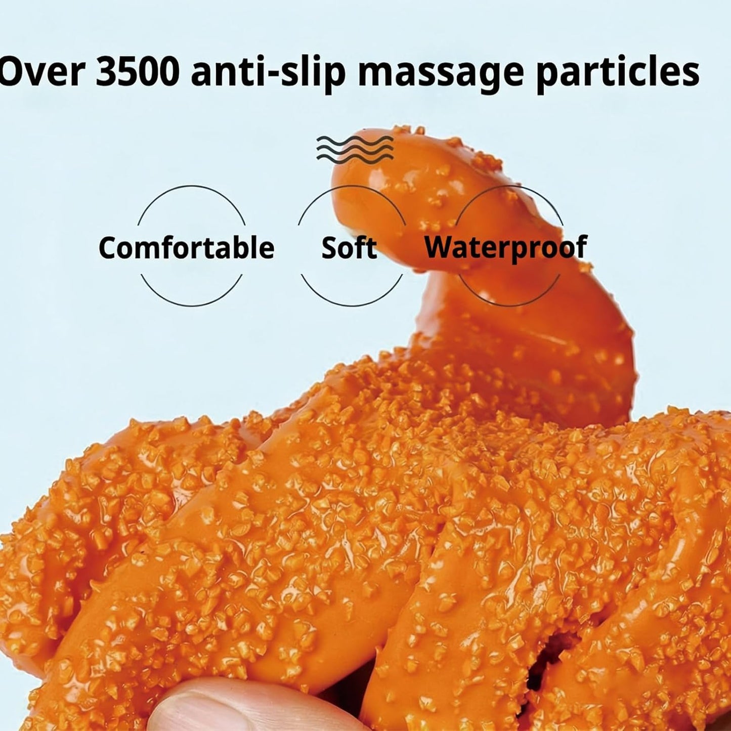YOFANG 14" Long Pet Grooming Gloves for Washing & Hair Removal,Waterproof Rubber Cat Bite-Proof Brush Gloves,Dog Bath Glove with Soft 3500+ Particles Massage,Orange