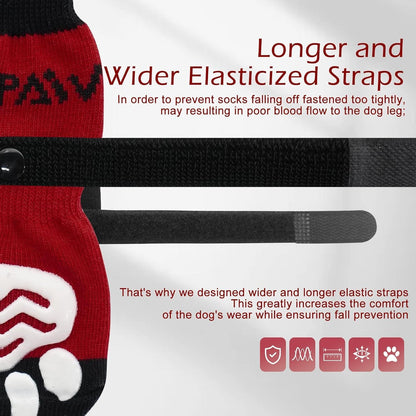 EXPAWLORER 6Pcs Anti-Slip Dog Socks to Prevent Licking Paws,Dog Shoes for Hot Pavement,Dog Booties Traction Control on Hardwood Floor,Boots & Paw Protectors, for Puppy Small Medium Large Senior Dogs