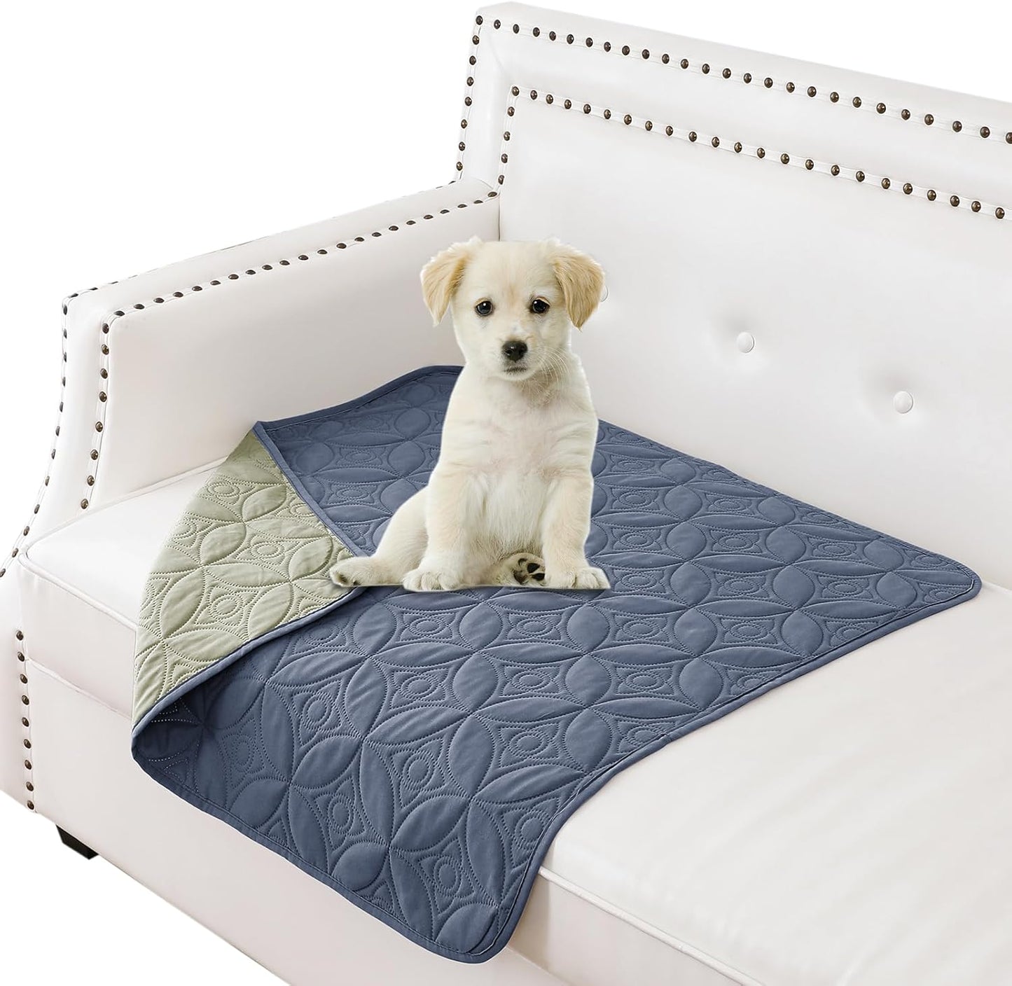Waterproof Dog Blanket, 30x30 inches Small Pet Couch Covers for Sofa, Chair Bed Furniture Protector from Dogs Washable and Reversible-Lightgrey+Darkgrey