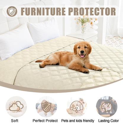 Smiry Waterproof Dog Bed Cover Blanket 30x70, Soft Reversible Pet Blanket, Washable Leakproof Cats Dogs Couch Cover for Sofa, Couch, Furniture, Grey/Dark Grey