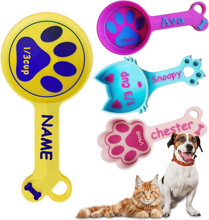 ubjva Personalized Dog Food Scoop Custom Dog Food Measuring Cup with Name Pet Accessories Gifts for Pet Lover