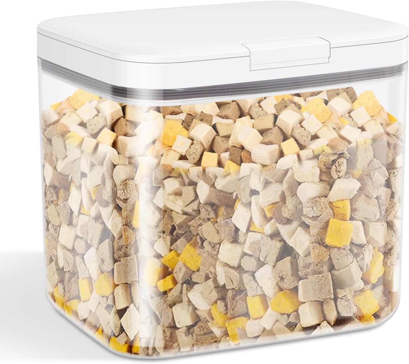 TBMax Dog Cat Food Storage Container 6-8 Lbs with Easy-Carrying Handles, Stackable Pet Food Dog Treat Container with Pop Up Lids, Airtight Food Storage Bin for Kitchen Organization