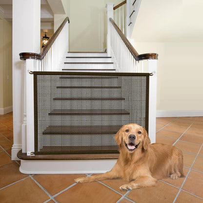 Cupount Baby Gate for Stairs - Dog Gate Indoor Mesh Pet Gates for Doorways (Black, 30" H x 41" W)
