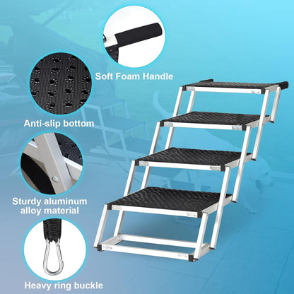Uross Dog Ramp for Car 71" Long- Collapsible Pet Ramps for Large Dogs SUV Truck Folding Outdoor Dog Ramp for Porch Steps
