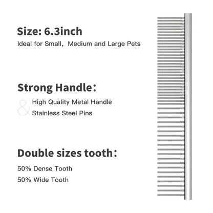 Large Slicker Brush & Green-comb Value Kit, Extra Long Pin Dog Grooming Brush for Curly Hair Goldendoodles, Removes Long and Loose Hair & Undercoat