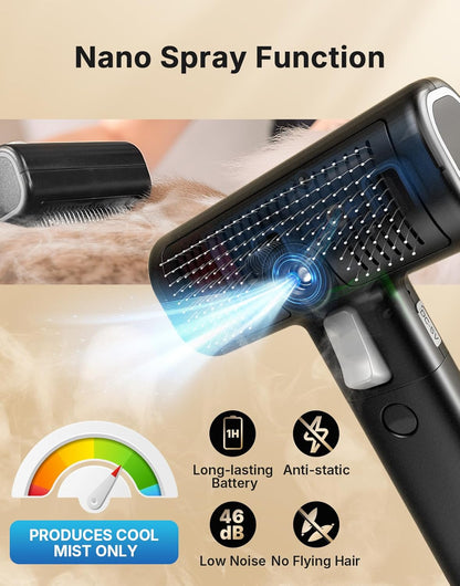 4-in-1 Cat Brush for Shedding, Undercoat Dog Grooming Rake for Deshedding Dematting, Hair Removal Comb Brush for Long & Short Haired Indoor Pets