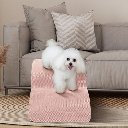 Dog Stairs for Small Dogs - High Density Foam Dog Ramp, Extra Wide Pet Steps with Non-Slip Bottom for High Beds, Couche and Sofa, Best for Pet Injured, Older Dogs Cats (Grey, 4 Steps)