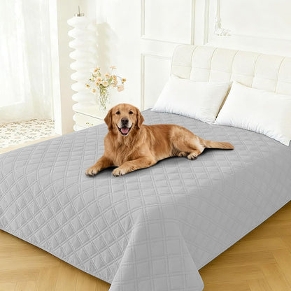Waterproof Dog Blanket, Non-Slip Soft Pet Bed Cover, Couch Cover for Dogs Washable, Protects Sofa, Furniture, Crate, Car, Tear Resistant Leakproof Pet Blanket (30x70 Inch, Dark Grey)