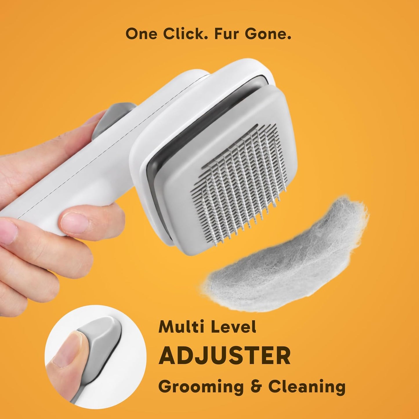 Wolfster Self Cleaning Slicker Brush for Dogs & Cats - Skin-Friendly Deshedding Brush & Undercoat Rake for Short, Medium and Long Hair Pets, Reduces Shedding by 90% (Parrot Green)