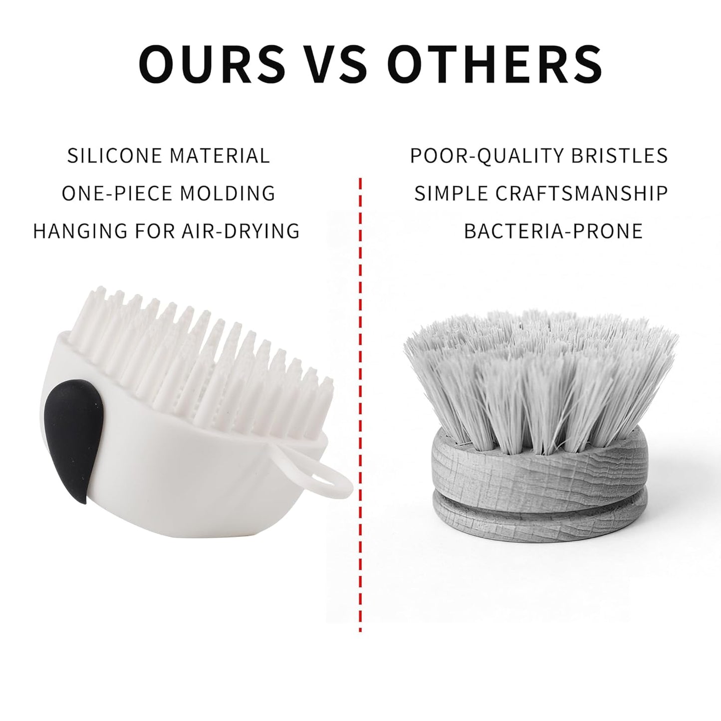3PCS Pet Grooming Kit – Dog Bath Brush with Soap Dispenser & 2 Finger Toothbrushes | Silicone Dog Shampoo Brush for Small Medium Large Dogs, Soft Deshedding Massage Brush for Puppy & Cats