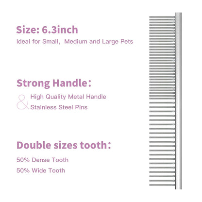 Large Slicker Brush & Green-comb Value Kit, Extra Long Pin Dog Grooming Brush for Curly Hair Goldendoodles, Removes Long and Loose Hair & Undercoat