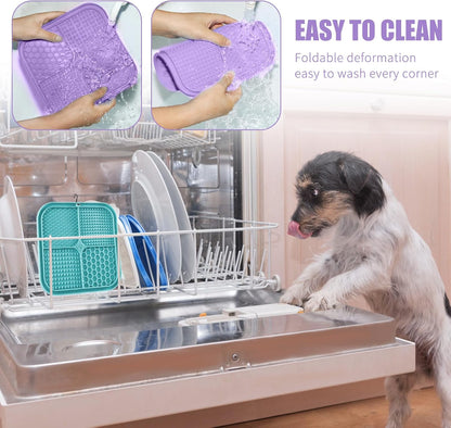Honomastry Lick Mat for Dogs, Premium Lick Pad with Suction Cups for Dog Anxiety Relief, Slow Feeder Dog Bowls, Bathing, Grooming and Training.