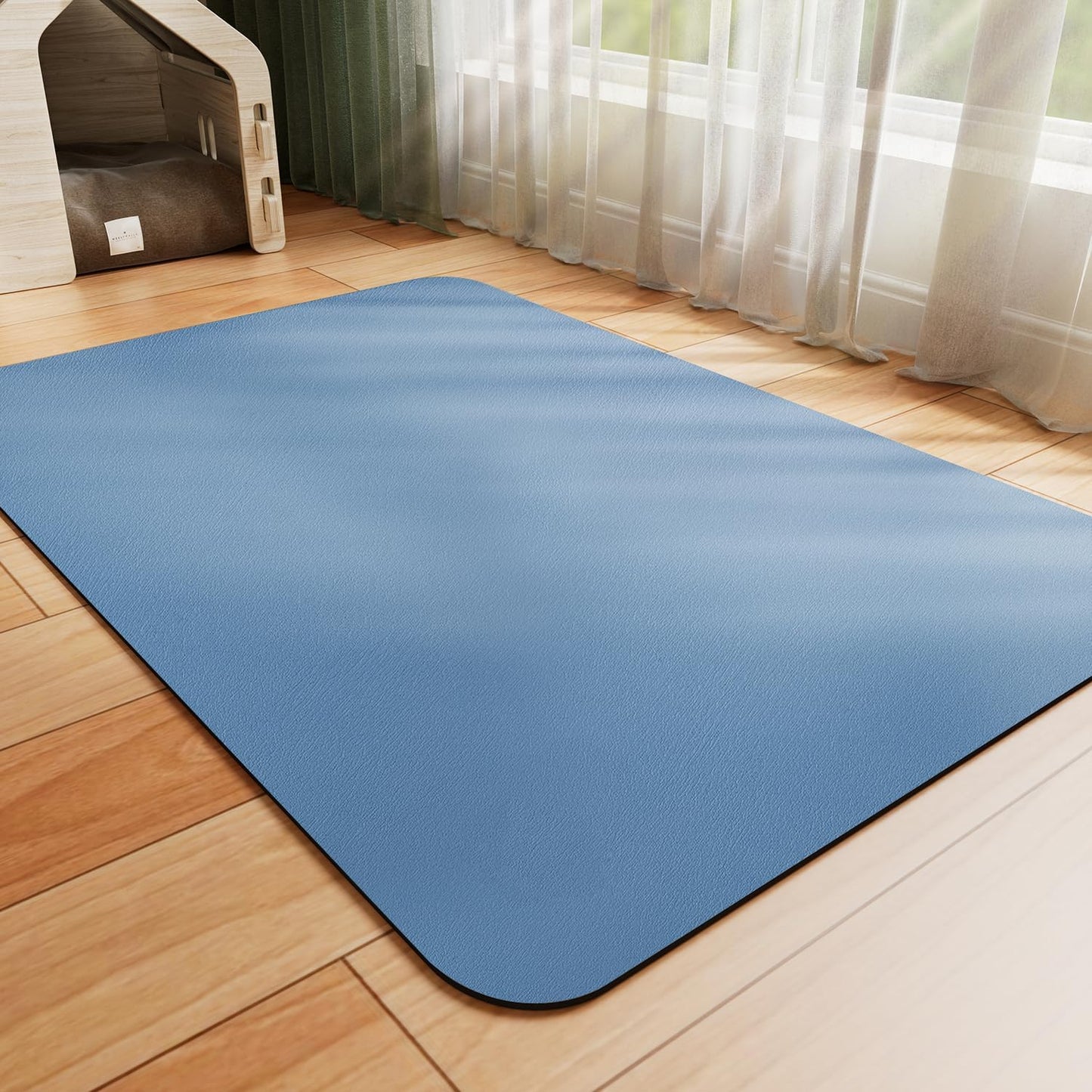 HotLive Dog Food Mat - Absorbent Cat Mat for Food and Water, No Stains Pet Feeding Bowl Mat, Easy to Clean Pet Placemats, Quick Dry Dog Water Dispenser Mat for Messy Drinkers | Paw Dark Grey 12"x 19"