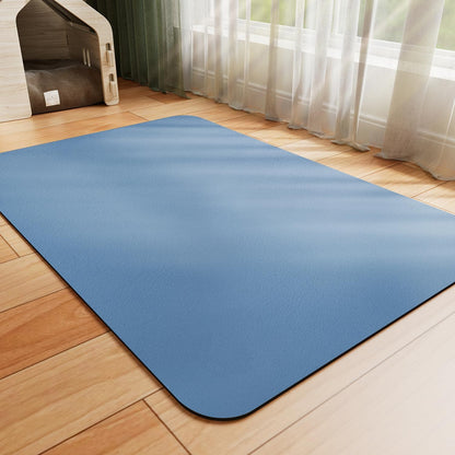HotLive Dog Food Mat - Absorbent Cat Mat for Food and Water, No Stains Pet Feeding Bowl Mat, Easy to Clean Pet Placemats, Quick Dry Dog Water Dispenser Mat for Messy Drinkers | Paw Dark Grey 12"x 19"
