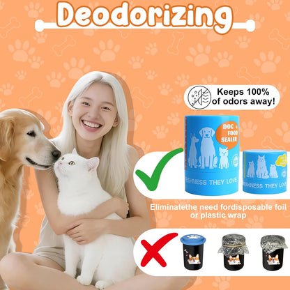 Canned Dog and Cat Food Storage（2pcs），Keeps Dog and cat Food Can Fresh in the Fridge-Reusable Airtight Can Cover Pet Food Sealer, Eliminates Odor, Easy to Use
