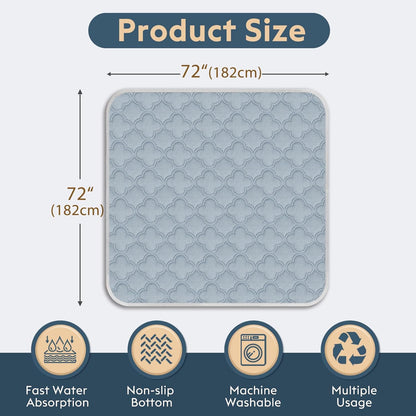 FunFurry Washable Pee Pads for Dogs - 4 Pack Reusable Pee Pads，Waterproof Puppy Pads，Pet Training Pads，Super Absorbent with Dog Paw Shape Non-Slip Backing (Cream, 18" X 24" - 4 Pack)