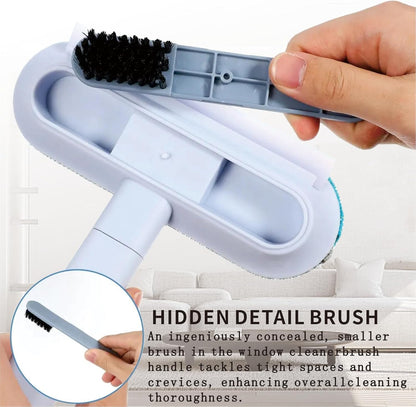 4 in 1 Pet Hair Remover Tool, Grey, 23.3Inch Adjustable Long Handle, Reusable, Washable Lint Cleaner for Dog and Cat Hair, Gentle on Furniture, for Couch, Furniture, Carpet, Clothes, Bedding
