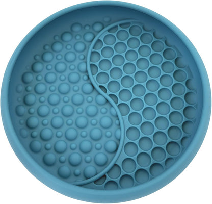 YAMI Dog Lick Bowl, Lick Mat for Dogs, Wet Food Cat Slow Feeder, Freeze Bowl, Enrichment & Puzzle Toy for Anxiety Relief, Food-Grade Silicone, Suction Cups, Dishwasher Fit, for All Breed (Light Gray)