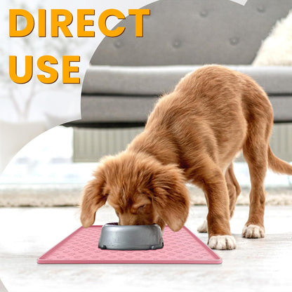 Ptlom Pet Placemat for Dog and Cat, Mat for Prevent Food and Water Overflow, Suitable for Small, Medium and Big Pet, 18" 12", Grey, Silicone