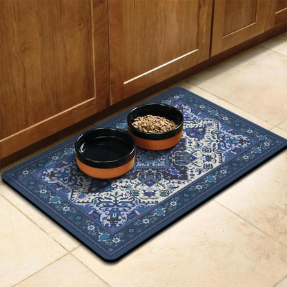 Pet Feeding Mat for Floors Waterproof Dog Mat for Food and Water Absorbent Quick Dry Non Slip mat for Cat Bowls