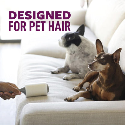 Scotch-Brite Pet Hair Pickup Extra Sticky Lint Roller, Designed for Removing Fur + Fluff on Couches, Clothes, Dog and Cat Beds, & More, 2 Pack, 140 Easy - Tear Adhesive Sheets Total