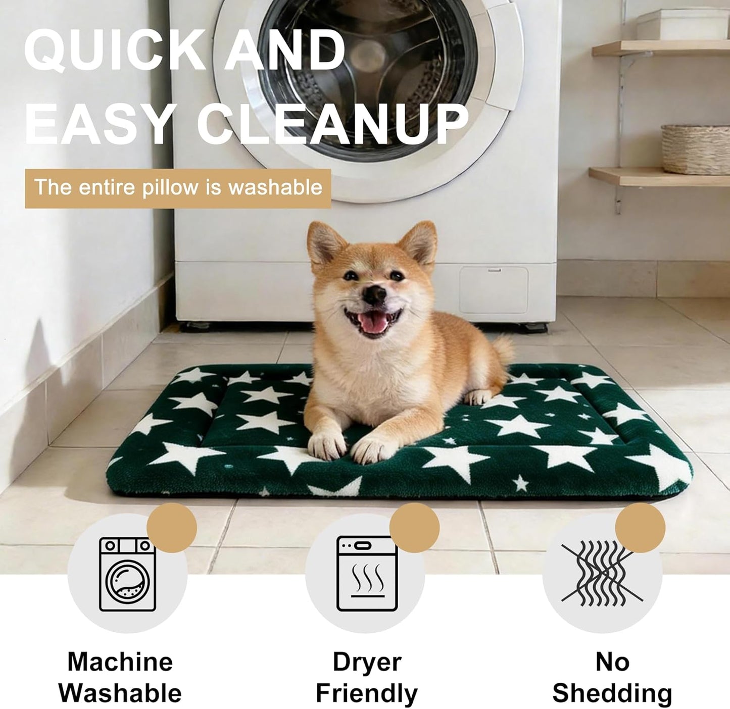 Dog Bed Mat – Soft & Comfortable Dog Kennel Pad for Crate – Durable Crate Bed & Mat for Dogs & Cats – Ideal for Crate, Kennel, and Home Use