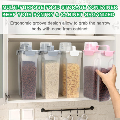 TBMax Dog Food Storage Container 5-7 lbs, Airtight Cat Food Container with Larger Spout & Measuring Cup, Portable Pet Food Storage Dispenser for Small Animal Kibble Storage, Bird Seed Container