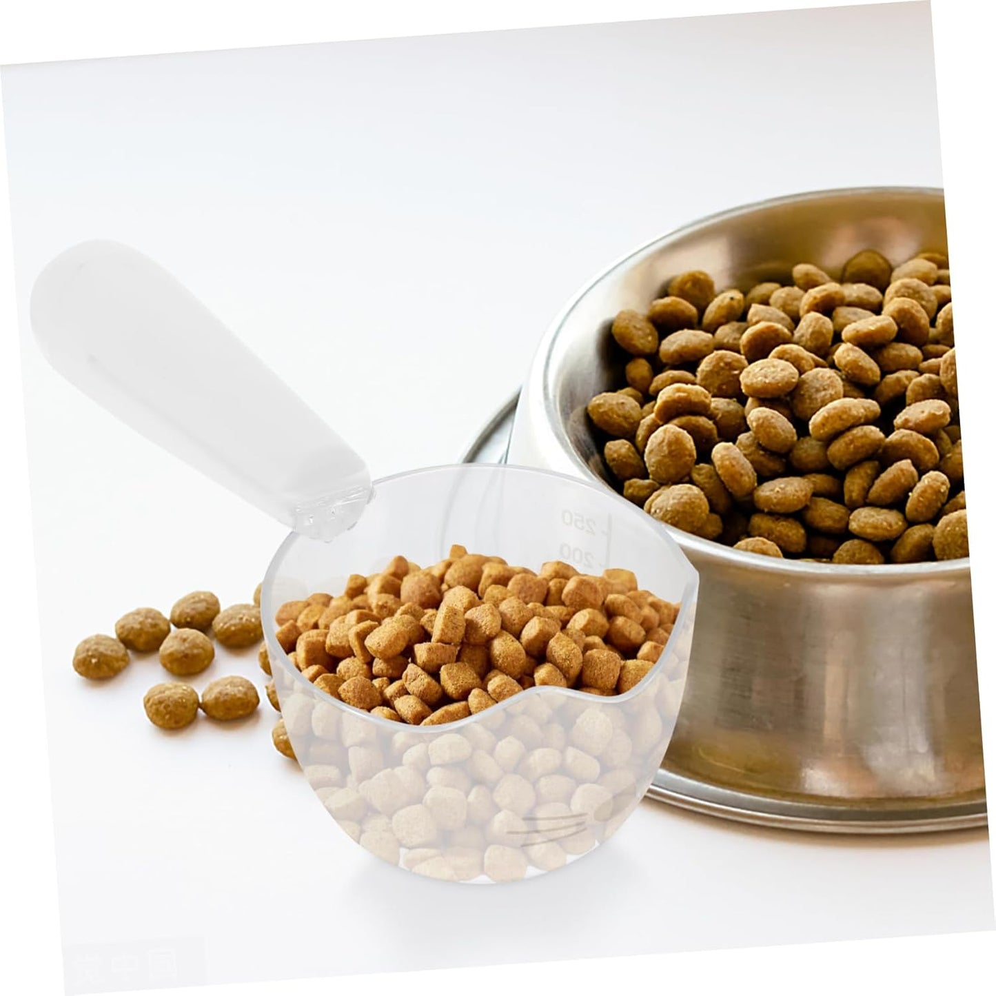 Yardwe Pet Feeding Spoon Portable Dog Food Scoop Clip Reusable Nonslip for Cats Dogs
