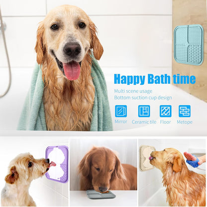 Honomastry Lick Mat for Dogs, Premium Lick Pad with Suction Cups for Dog Anxiety Relief, Slow Feeder Dog Bowls, Bathing, Grooming and Training.