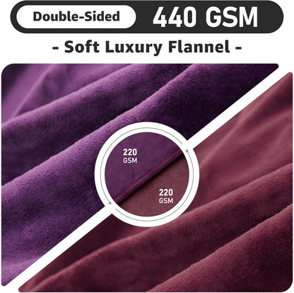 LOOBANI Waterproof Blanket for Bed: Reversible Soft Flannel Twin Bed Blanket 60" x 80", Leakproof Throw Spill-Proof Dog Pet Blanket for Couch Cover, Movie Time, Camping, Travel, Grey