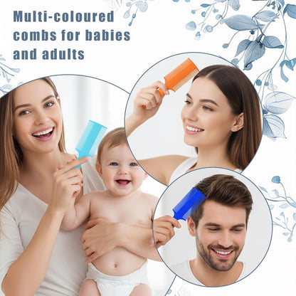 12 Pcs Head Lice Comb Plastic Fine Tooth Flea Lice Combs for Fine Hair Double Sided Nit Combs for Dandruff Removal for Adults Treatment Cats Dogs Puppy